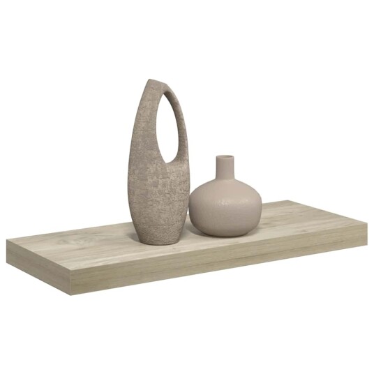 vidaXL Flytende vegghylle eik 60x23,5x3,8 cm MDF