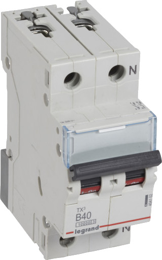 Legrand 5 stk TX³ MCB automatsikring B40 1P+N 2M 10/10kA