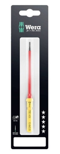 Wera Kraftform Kompakt Vde 60 I 0,4X2,5X157 Mm Tie Sb Elektriker Kærv Udskiftelig Klinge 2.5 Mm