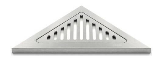 Unidrain Soap shelf | corner | stainless steel brushed: column