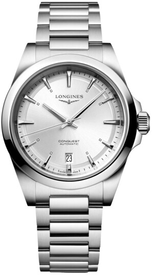 Longines Dameklokke L3.720.4.72.6 Conquest Sølvfarget/Stål Ø38 mm