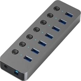 Ekstra Digital Adapter Usb A 3.0 - 7 X Usb 3.0 Med Brytere
