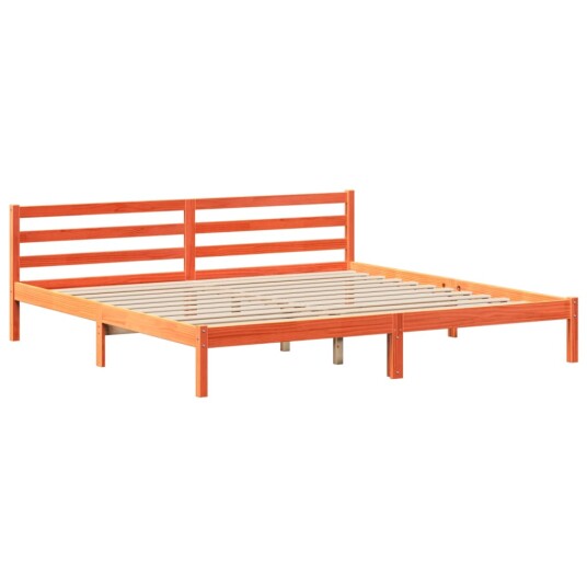 Sengeramme uten madrass voksbrun 180x200 cm heltre furu 3306666 Sengeramme uten madrass voksbrun 180x200 cm heltre furu 3306666