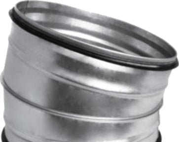 Bøjning Ø160 15° Galvaniseret Bøjning Ø160 15° Galvaniseret
