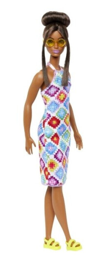 Mattel Barbie Fashionista-Dukke I En Fargerik Kjole