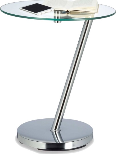 Sidebord i glass og metall
