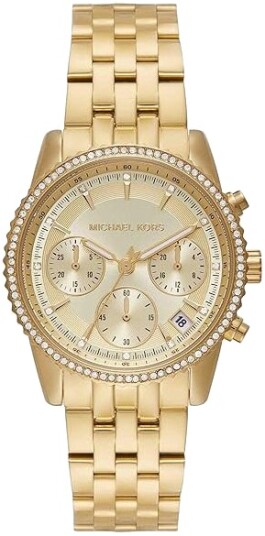 Michael Kors Dameklokke MK7530 Ritz Gull/Gulltonet stål Ø35 mm