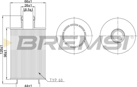 Oljefilter BREMSI FL2570 Oljefilter BREMSI FL2570