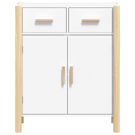 vidaXL Skjenk hvit 62x38x75 cm konstruert tre