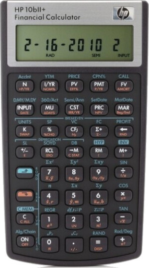 Hp 10Bii+ - Finansiell Kalkulator - 12 Sifre - Batteri