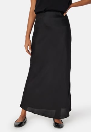 VILA Viellette high waist long skirt Black 42 VILA Viellette high waist long skirt Black 42