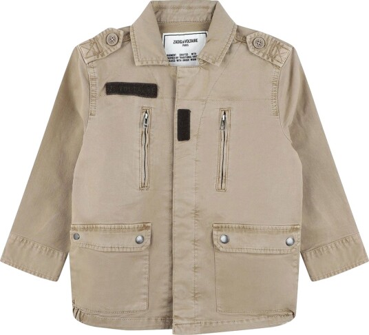 Zadig & Voltaire Jakke Sand m. Trykk Zadig & Voltaire 12 år (152) Overgangsjakke Beige