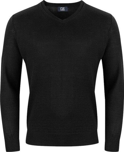 Cutter & Buck Vernon V Neck Merino Svart Golfgenser herre Svart (99) XX Large Cutter & Buck Vernon V Neck Merino Svart Golfgenser herre Svart (99) XX Large
