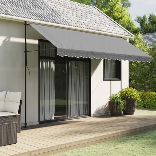Erstatningsstoff for markisekappe antrasitt stripe 4 m 367764