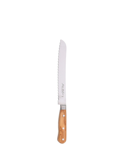 Jean Dubost Brødkniv M. Oliventræsskaft - Brown - L:2.5CM