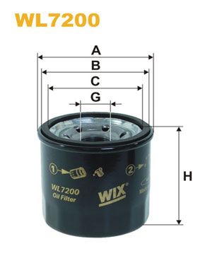 Oljefilter WIX FILTERS WL7200 Oljefilter WIX FILTERS WL7200