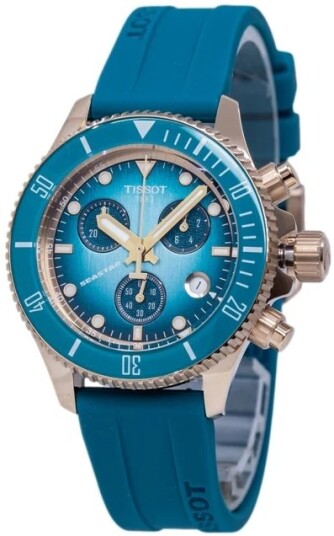 Tissot Herreklokke T120.217.37.041.00 Seastar 1000 Blå/Gummi Ø38 mm