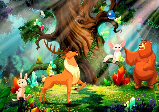 Fototapet Bear And Friends 400x280 - Finnes i flere størrelser