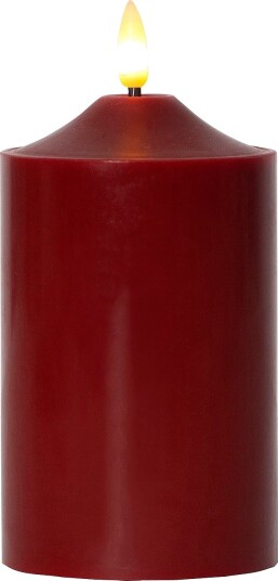 Star Trading LED Kubbelys Flamme 15 cm Rød