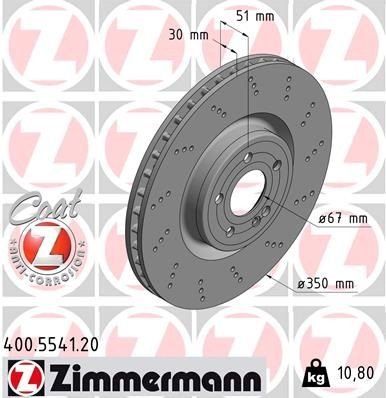 Bremseskive ZIMMERMANN 400.5541.20