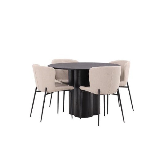Spisegruppe Venture Home Olivia med 4 Modesto Stoler