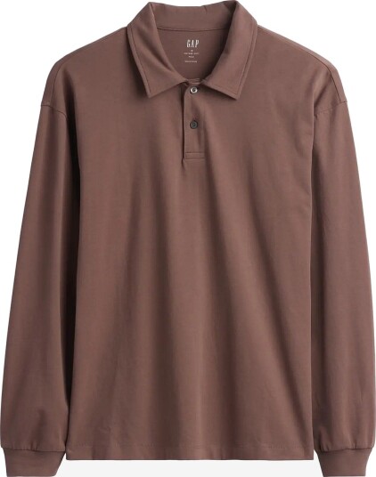 GAP Vintage Soft Boxy Polo Shirt   AMBER WOOD   XXL