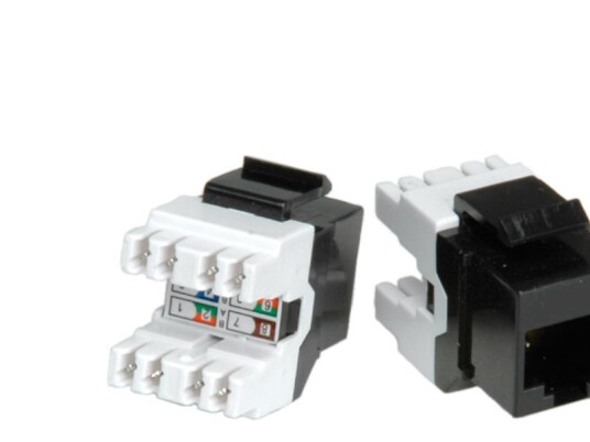 Roline Cat.5E Keystone Jack Rj-45 Unshielded Black Sort
