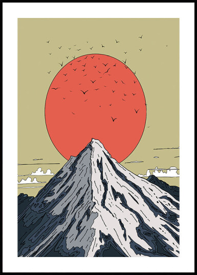 Snow Capped Mountain Plakat Plakat / 40x50cm