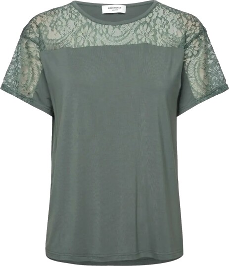 Rosemunde Rwbiarritz Ss Lace T Shirt Khaki green XL