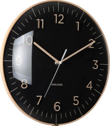 KARLSSON Wall Clock Esencia Dome Black Black Ø 30 CM KARLSSON Wall Clock Esencia Dome Black Black Ø 30 CM