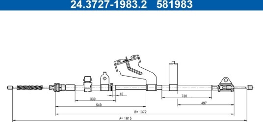 ATE 24.3727 1983.2 Tautrekk håndbremse
