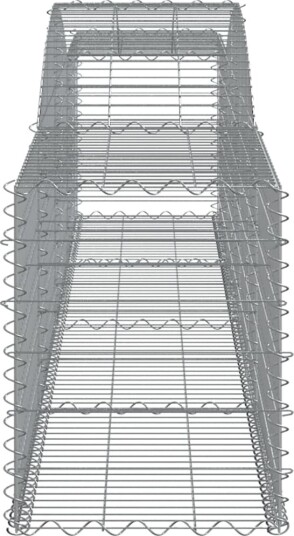 vidaXL Gabionkurver buede 10 stk 400x50x60/80 cm galvanisert jern
