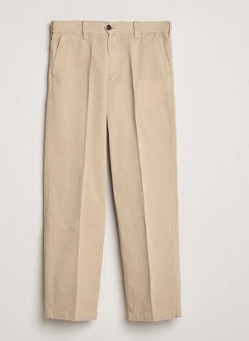 Drake's Flat Front Peached Cotton Chino Sand