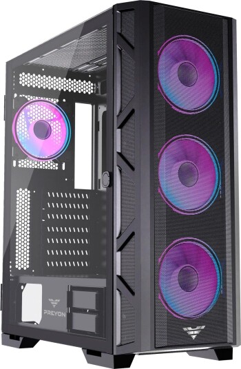 Preyon Nest Meshy+ PRENMP04B ARGB ATX E-ATX MicroATX Mini-ITX Svart Preyon Nest Meshy+ PRENMP04B ARGB ATX E-ATX MicroATX Mini-ITX Svart