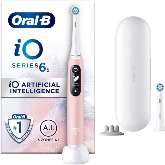 Oral-B iO6 M6 Rosa Elektrisk Tannbørste med Interaktiv Display Oral-B iO6 M6 Rosa Elektrisk Tannbørste med Interaktiv Display