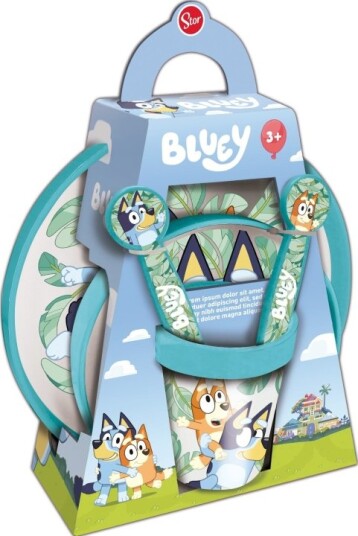 STOR Sklisikkert lunsjsett Bluey 088808705-50601