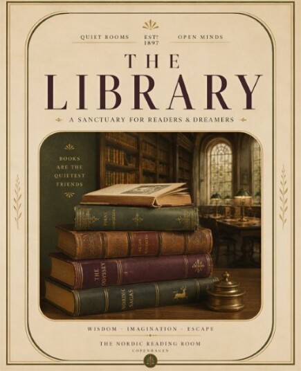 Plakat Bibliotekets Tilfluktssted