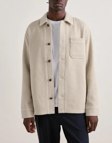 Les Deux Twill Wool Overshirt Overshirts Beige