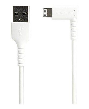 StarTech 2m Vinklet USB A til Lightning Kabel Hvit MFI Sertifisert