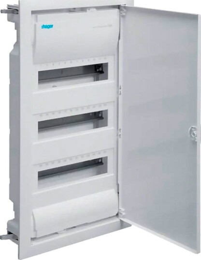 Hager Fordelingstavle 36 Moduler Med Pe-Skinne Hvit