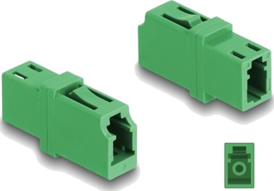 Delock - Nettverkkopler - Lc/Apc-Enkeltmodus (Hunn) Til Lc/Apc-Enkeltmodus (Hunn) - Fiberoptisk - Simpleks - Grønn