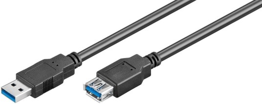 MICROCONNECT USB3.0  A-A 3m M-F Black MICRO