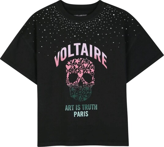 Zadig & Voltaire Kids Short Sleeves Tee Shirt Black 164