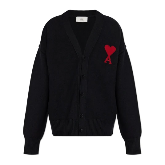 Ami Paris unisex Strikkevarer Svart L, Ami Paris unisex Strikkevarer Svart L,