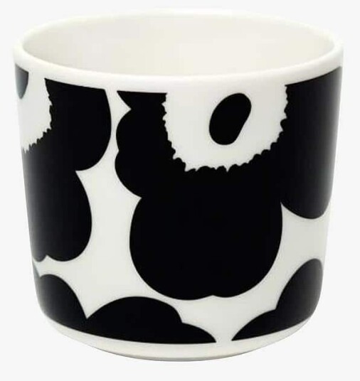 Marimekko kaffekopp 0,2L Unikko white black Marimekko kaffekopp 0,2L Unikko white black