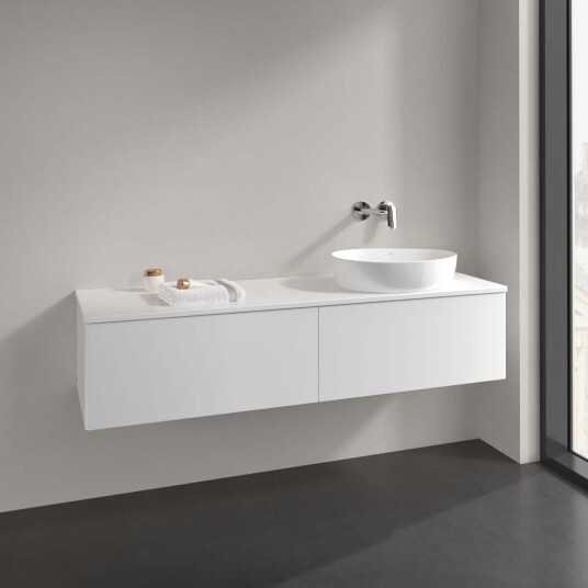 Villeroy & Boch  Antao Servantskap med 2 skuffer 160x50x36 cm u/lys Hvit Matt
