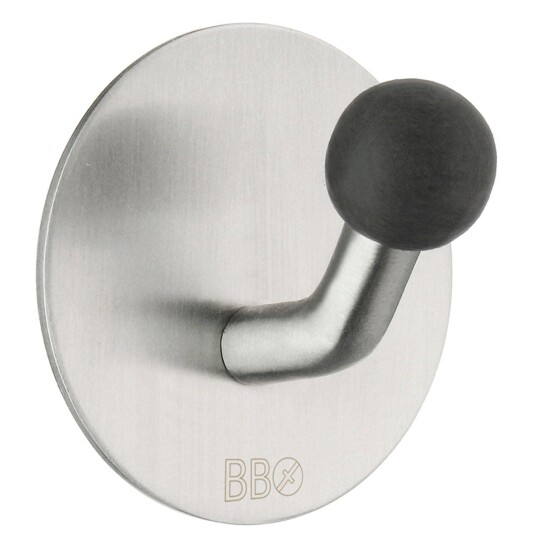 Beslagsboden Enkel Krok 1084 - Selvklebende Matt Krom
