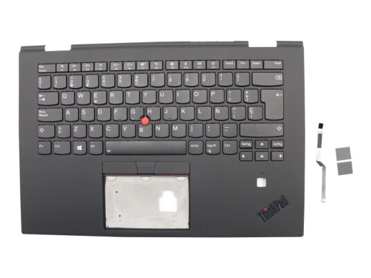 Darfon - Erstatningstastatur For Bærbar Pc - Med Clickpad, Trackpoint - Bakbelysning - Qwerty - Spansk - Svart - Med Toppdeksel - For Thinkpad X1 Yoga (3Rd Gen) 20Lf, 20Lg