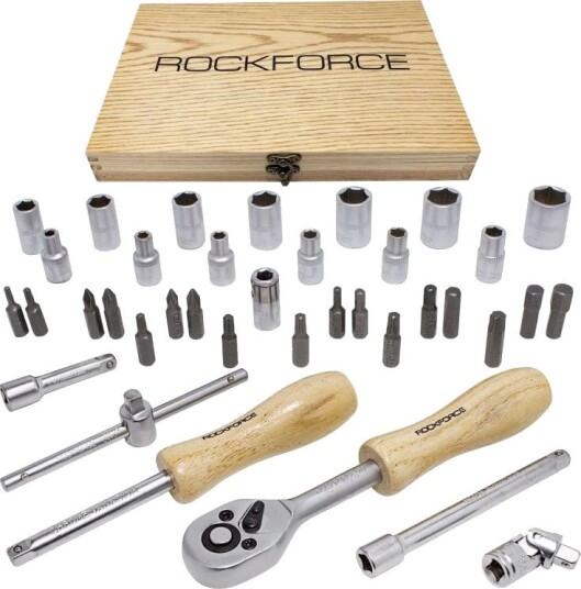 Rockforce Pipenøkkelsett 1/4", 38 Deler Rockforce Pipenøkkelsett 1/4", 38 Deler