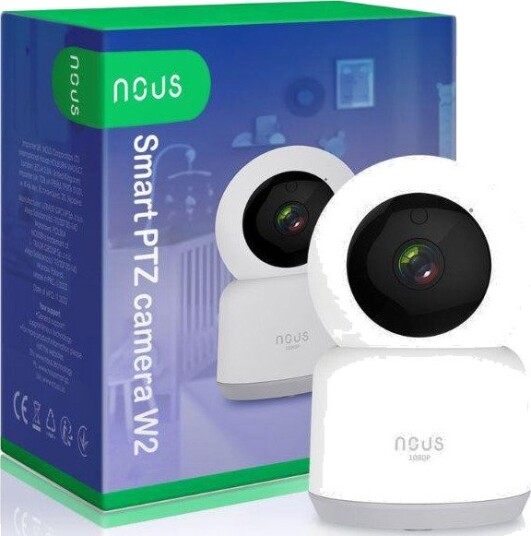 Nous Smart Wifi Ptz Ip Overvåkningskamera W2 2mp 1080p Nattsyn Hvit